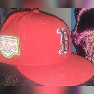 Boston Reds 7.5  7 1/2 NEW ERA    100 Seasons Hat/ patch